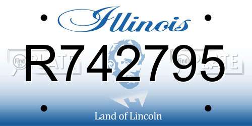 R742795 Illinois License Plate