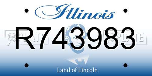 R743983 Illinois License Plate