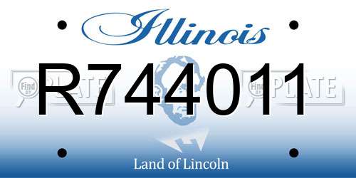 R744011 Illinois License Plate