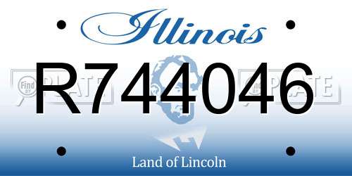 R744046 Illinois License Plate