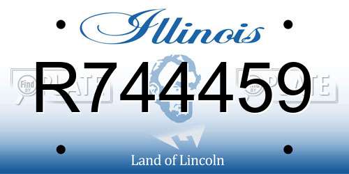 R744459 Illinois License Plate