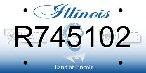 R745102 Illinois License Plate