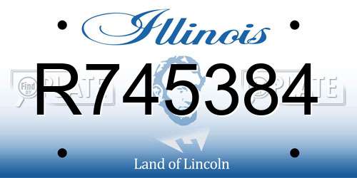 R745384 Illinois License Plate