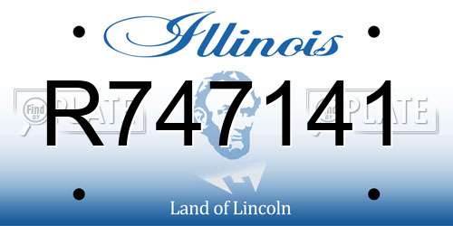 R747141 Illinois License Plate
