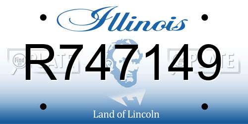 R747149 Illinois License Plate