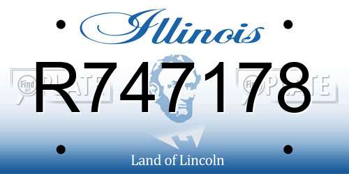 R747178 Illinois License Plate