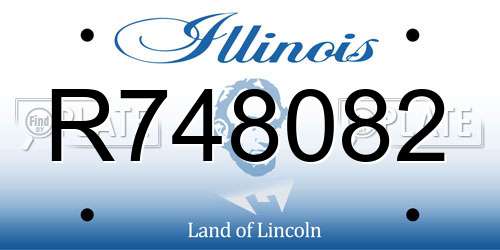 R748082 Illinois License Plate