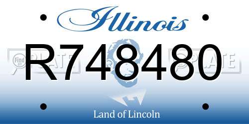 R748480 Illinois License Plate