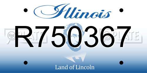 R750367 Illinois License Plate