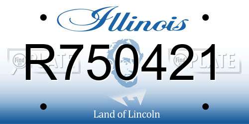 R750421 Illinois License Plate