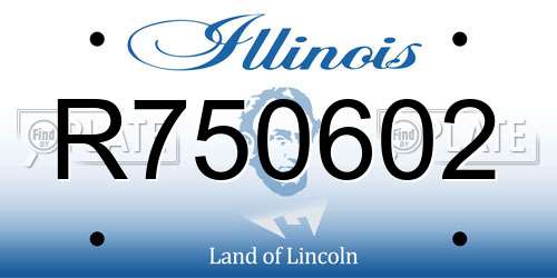 R750602 Illinois License Plate