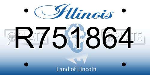 R751864 Illinois License Plate