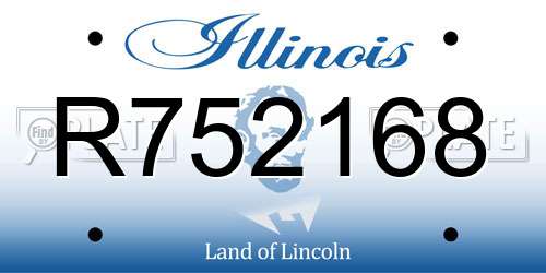 R752168 Illinois License Plate