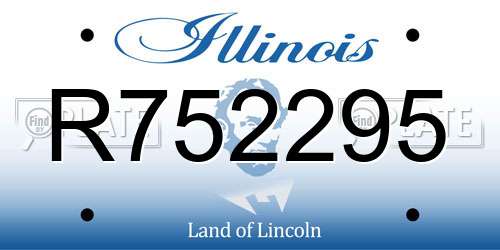 R752295 Illinois License Plate