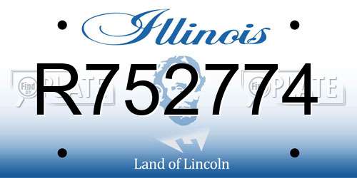 R752774 Illinois License Plate