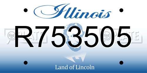 R753505 Illinois License Plate