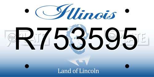 R753595 Illinois License Plate