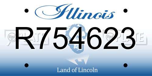 R754623 Illinois License Plate
