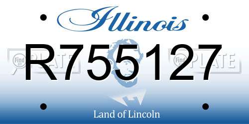 R755127 Illinois License Plate
