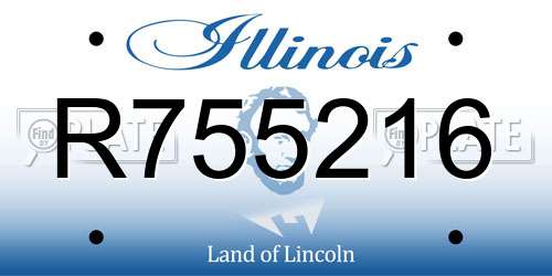 R755216 Illinois License Plate