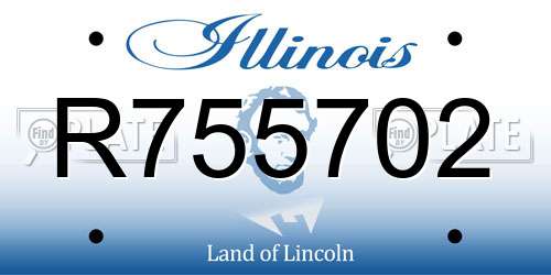 R755702 Illinois License Plate