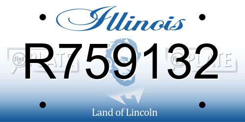 R759132 Illinois License Plate
