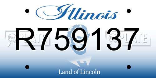 R759137 Illinois License Plate