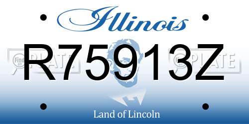 R75913Z Illinois License Plate