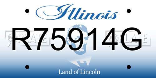 R75914G Illinois License Plate