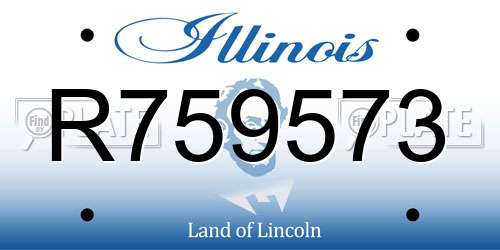 R759573 Illinois License Plate