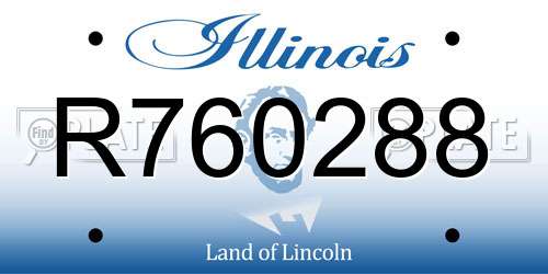R760288 Illinois License Plate