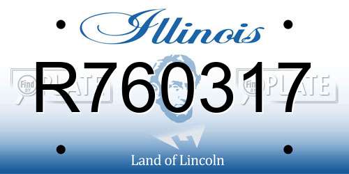 R760317 Illinois License Plate