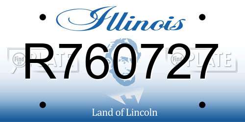 R760727 Illinois License Plate