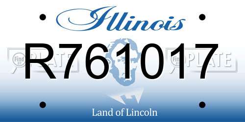 R761017 Illinois License Plate