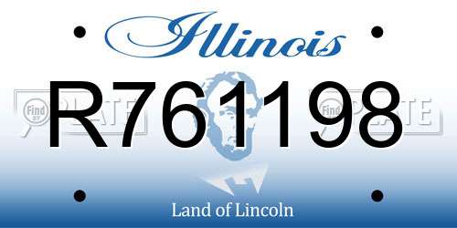 R761198 Illinois License Plate