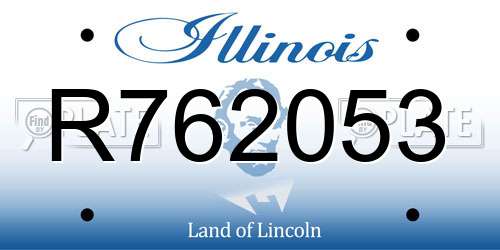 R762053 Illinois License Plate