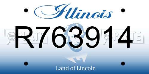 R763914 Illinois License Plate