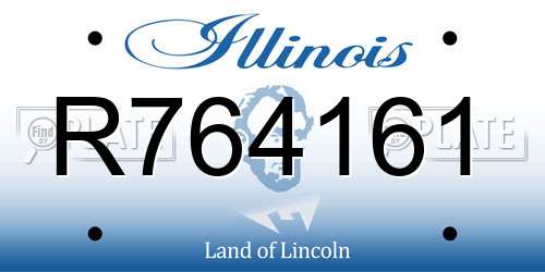 R764161 Illinois License Plate