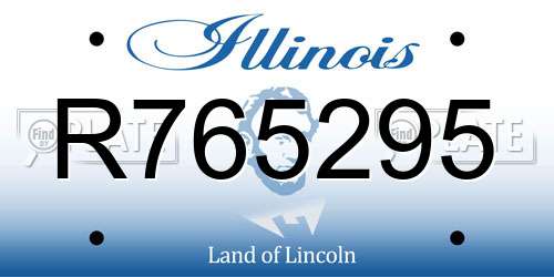 R765295 Illinois License Plate