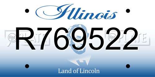 R769522 Illinois License Plate