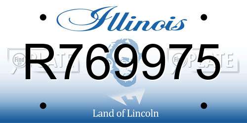 R769975 Illinois License Plate