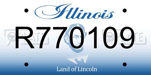 R770109 Illinois License Plate