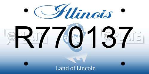 R770137 Illinois License Plate