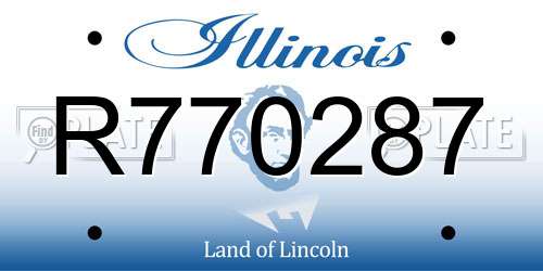 R770287 Illinois License Plate