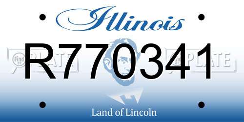 R770341 Illinois License Plate