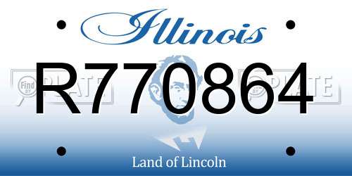R770864 Illinois License Plate