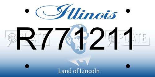R771211 Illinois License Plate
