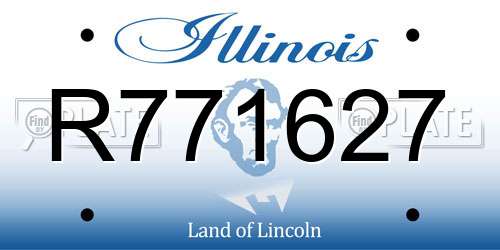 R771627 Illinois License Plate