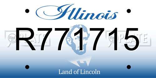 R771715 Illinois License Plate
