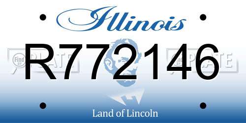 R772146 Illinois License Plate